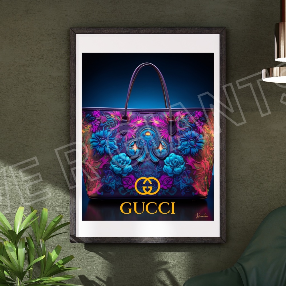 Gucci Art Wall Decor Luxury Fashion Print, Designer Poster, Fashion Poster 11x14